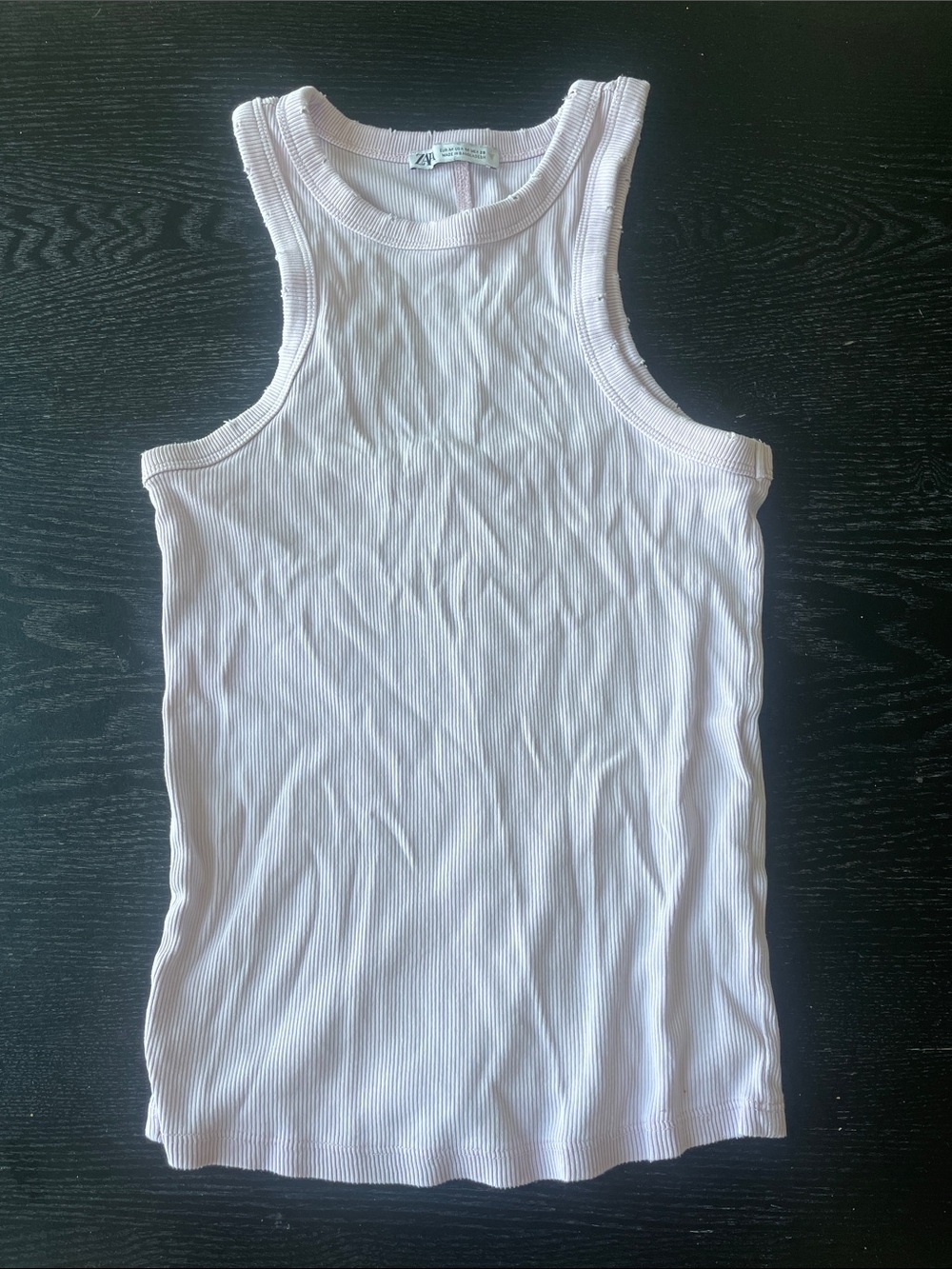 Zara Light Lavender Ribbed Tank Top